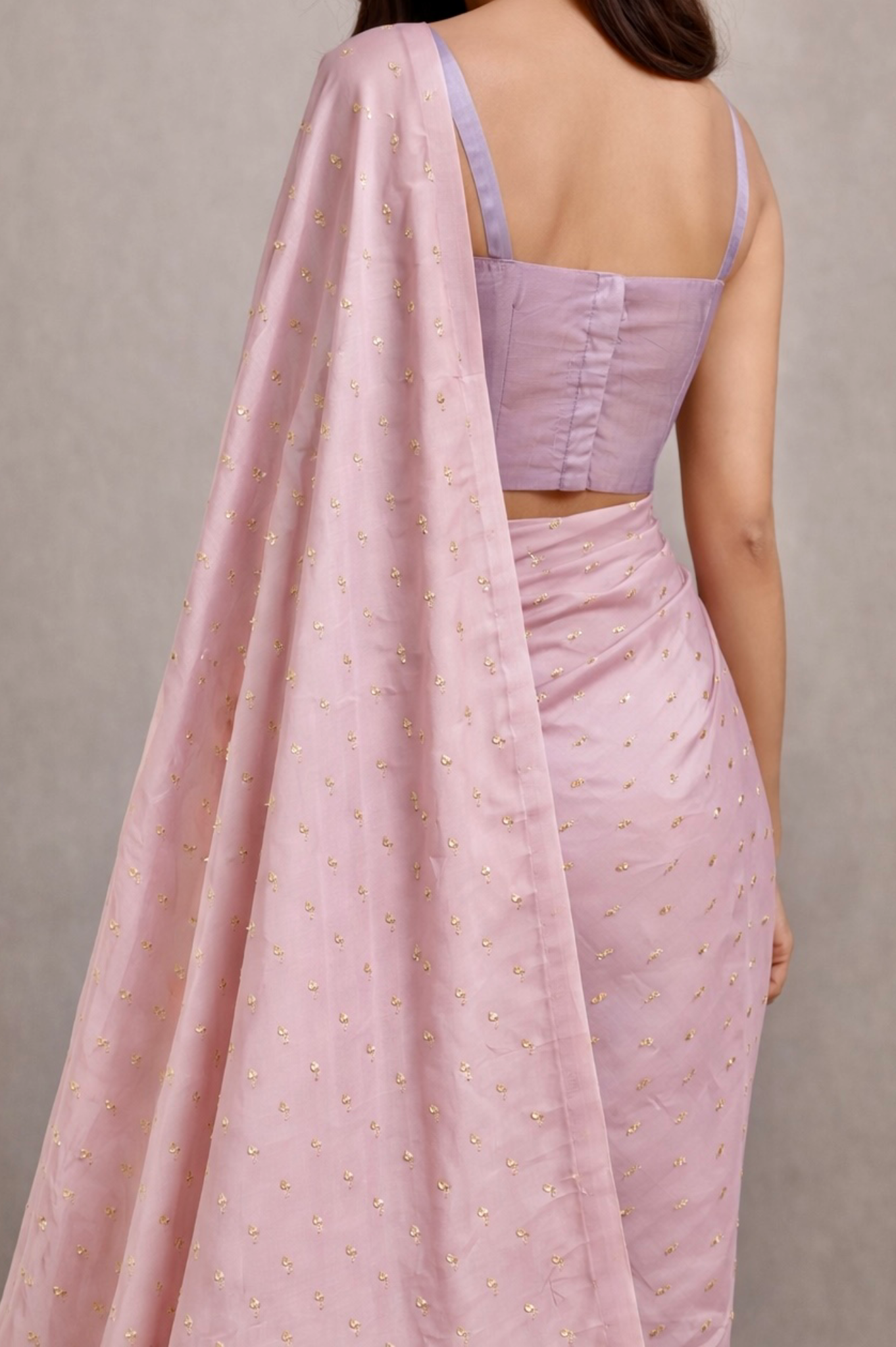 Lavender Embellished Georgette | Ready To Wear Saree